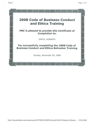 2008codeofbusinessconductandethicstraining