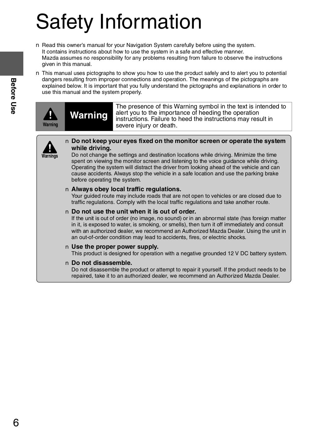 manual mazda CX 7 2008