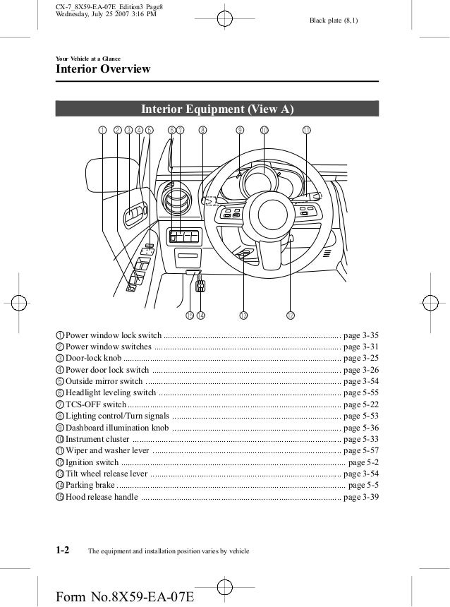 Power Window Wiring Diagram 2007 Mazda Cx 7