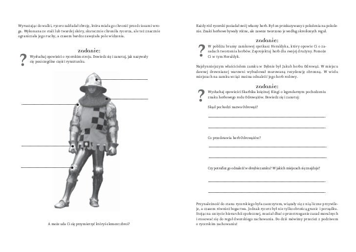 Objaśnij Co Symbolizowały Poszczególne Części Uzbrojenia Rycerza Gra Od giermka do rycerza (Dębno)