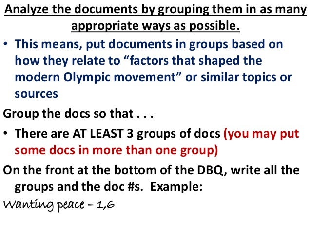 modern olympic movement dbq Modern olympic movement dbq - free download as word doc (doc / docx), pdf file (pdf), text file (txt) or read online for free. modern olympic movement dbq Modern olympic movement dbq - free download as word doc (doc / docx), pdf file (pdf), text file (txt) or read online for free.