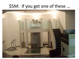 $5M: If you get one of these …
cdwan@bioteam.net
 