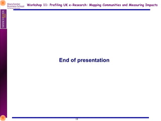 End of presentation 