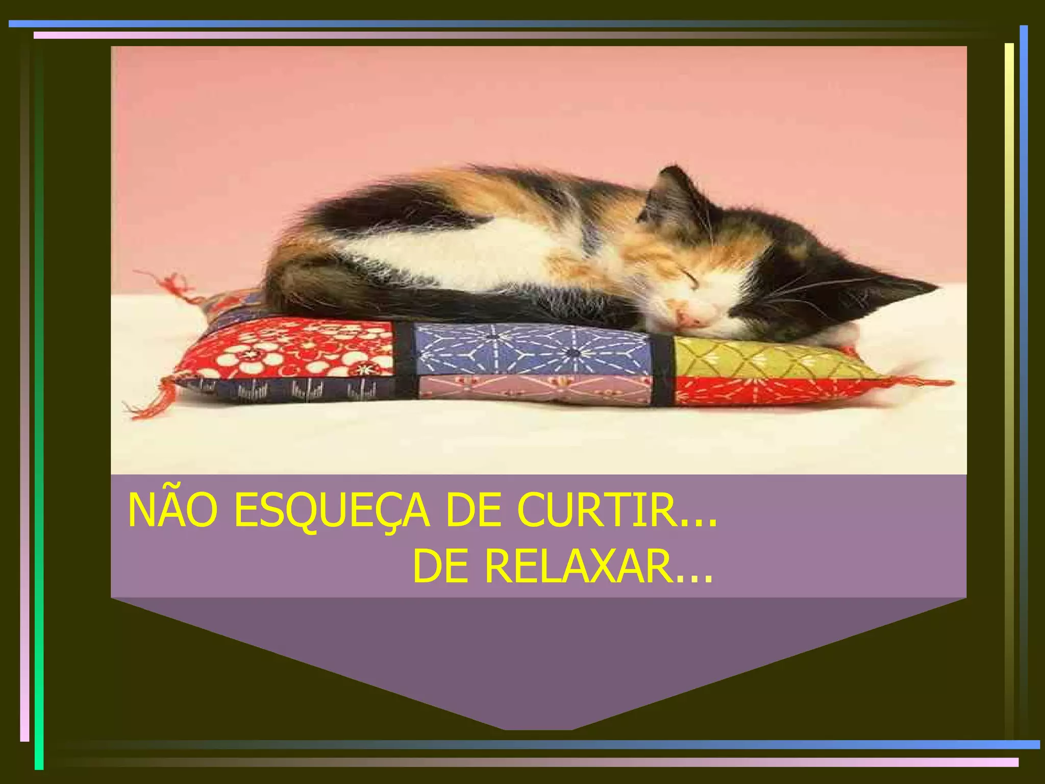 NÃO ESQUEÇA DE CURTIR...  DE RELAXAR ...   