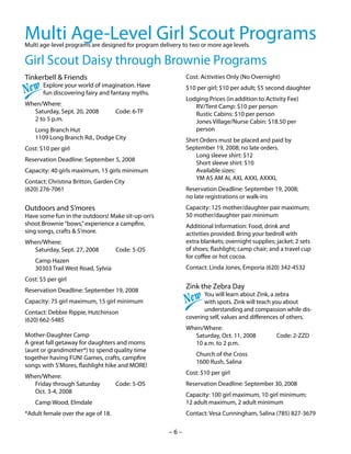 2008 Fall Roadmap Girls GSKH | PDF