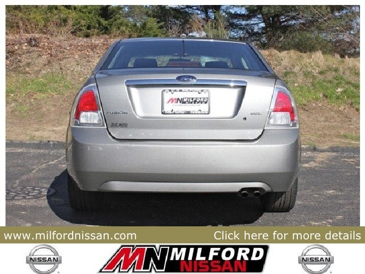 Nissan Milford Ma >> Used 2008 Ford Fusion SEL - Milford Nissan Worcester, MA Nissan Milford Ma >> Used 2008 Ford Fusion SEL - Milford Nissan Worcester, MA