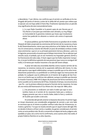 NÚCLEO TEMÁTICO III: COMUNICACIONES
Andrés Padilla Cerón
224
I Congreso de Historia de Linares
Linares, abril de 2008
y de...
