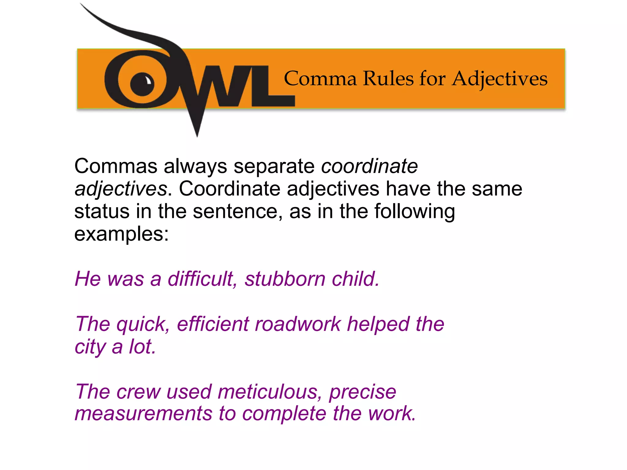 Types of Adjectives 5th grade | PPT