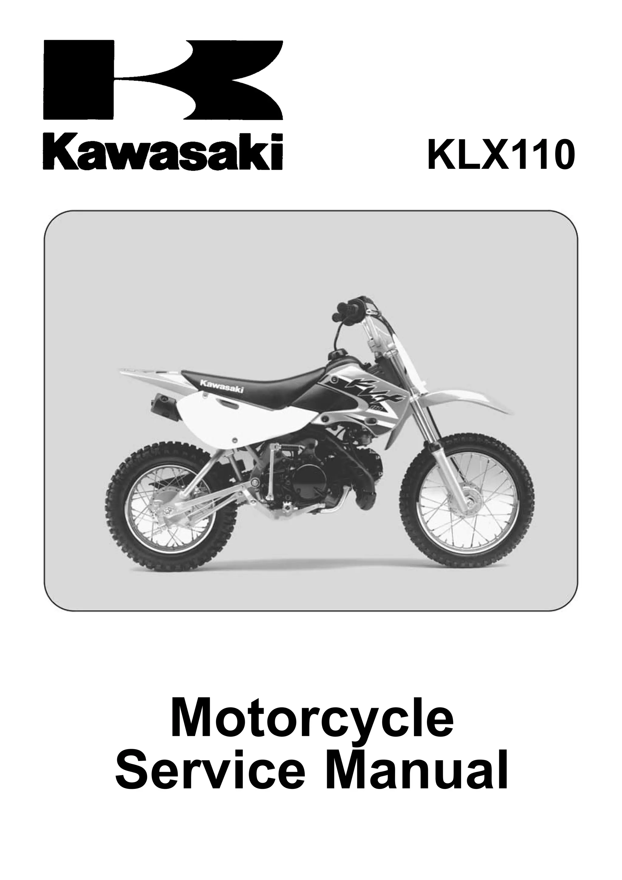 2008 kawasaki klx110 a8f service repair manual | PDF