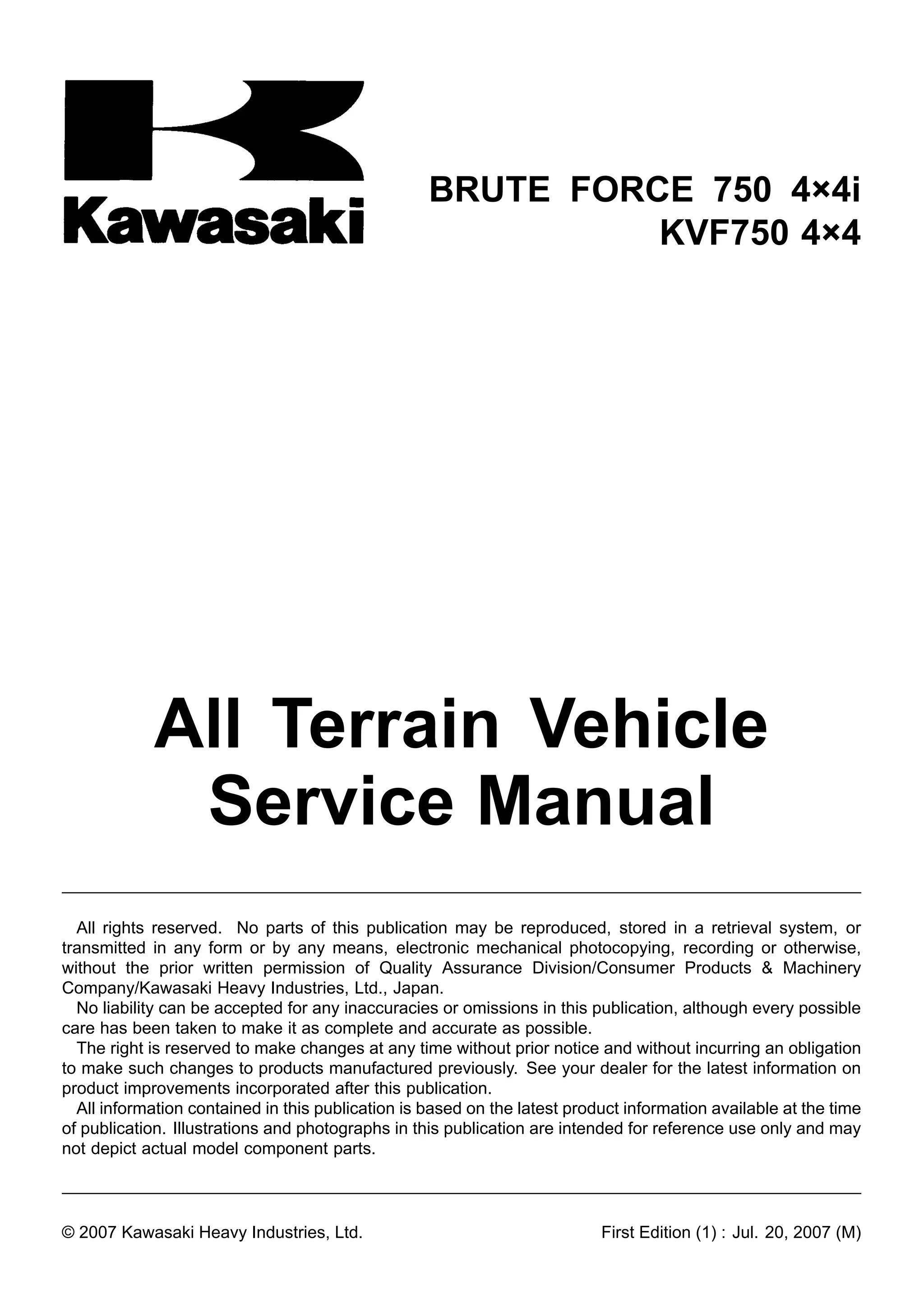 2008 kawasaki kvf750 f8f service repair manual | PDF