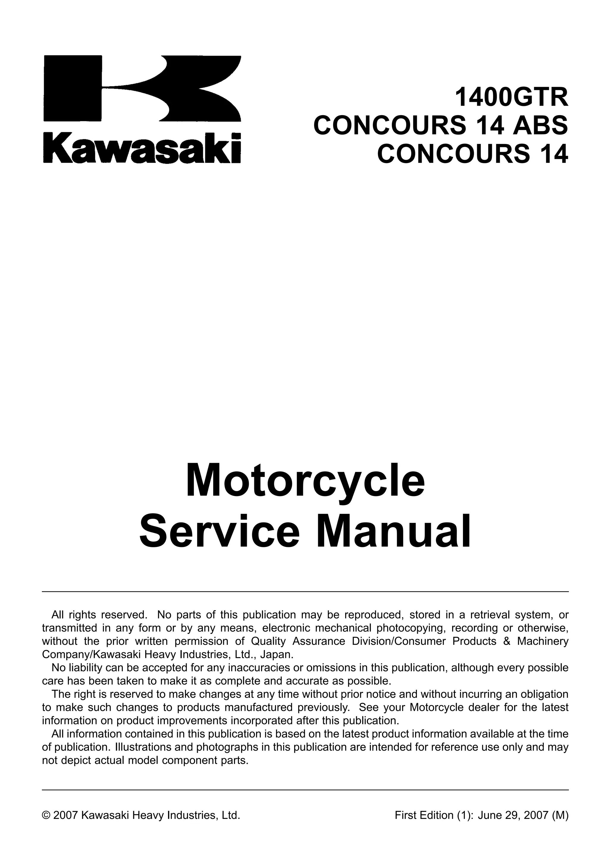 2008 kawasaki zg1400 a8f service repair manual | PDF