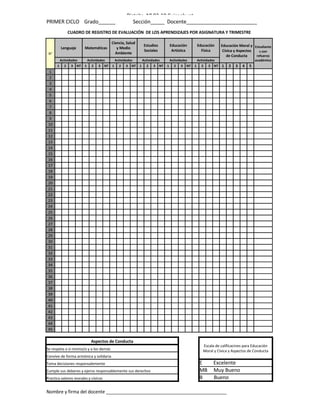 2008 Parvularia Cuadro Trimestral