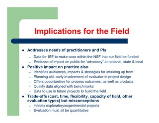 Frameworks Plenary - Impacts and Indicators