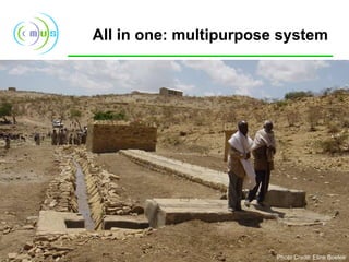 All in one: multipurpose system Photo Credit: Eline Boelee 