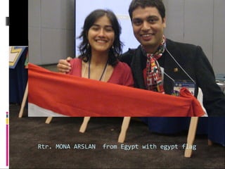 Rtr. MONA ARSLAN from Egypt with egypt flag
 