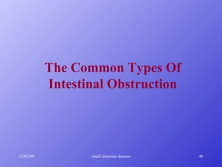 The Common Types Of Intestinal Obstruction 