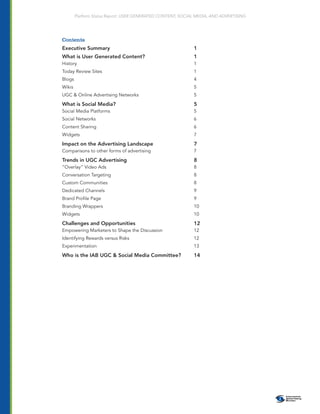 2008 User Generated Content, Social Media and Advertisement