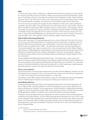 2008 User Generated Content, Social Media and Advertisement