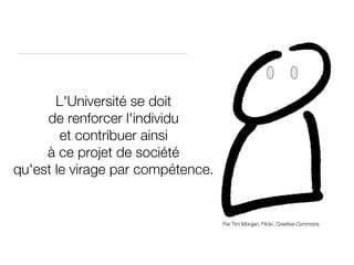L'Université se doit de renforcer l'individu et contribuer ainsi à ce projet de société qu'est le virage par compétence. Par Tim Morgan, Flickr, Creative Commons 