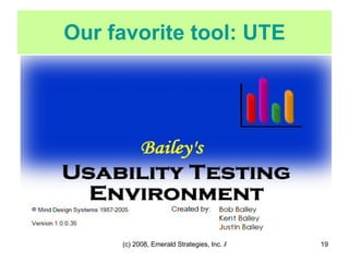Our favorite tool: UTE 