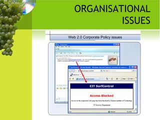 ORGANISATIONAL ISSUES 