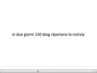 in due giorni 150 blog riportano la notizia




1 2 3 4 5 6 7 8 9 10 11 12 13 14 15 16 17 18 19 20 21 22 23 24 25 26 27 28 29 30 31 32 33 34 35 36 37 38 39 40
 