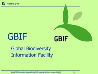 GBIF Global Biodiversity Information Facility 