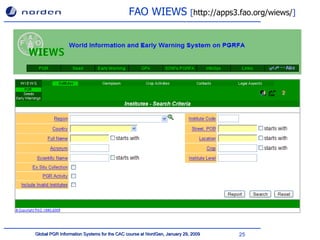 FAO WIEWS  [ http://apps3.fao.org/wiews / ] 