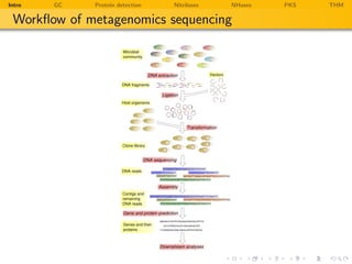 Intro   GC   Protein detection   Nitrilases   NHases   PKS   THM

 Workﬂow of metagenomics sequencing
 