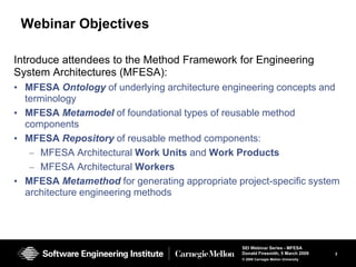 The Method Framework for Engineering System Architectures (MFESA) | PDF