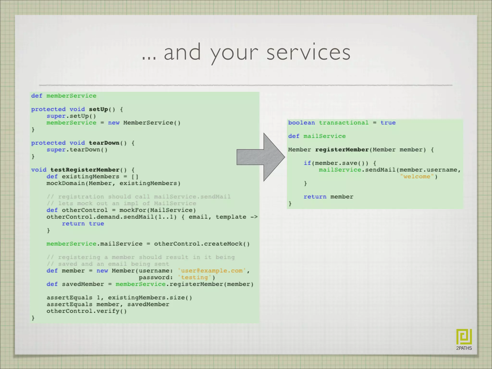 ... and your services
 