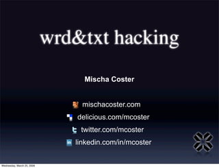 wrd&txt hacking