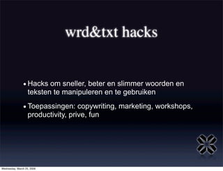 wrd&txt hacking