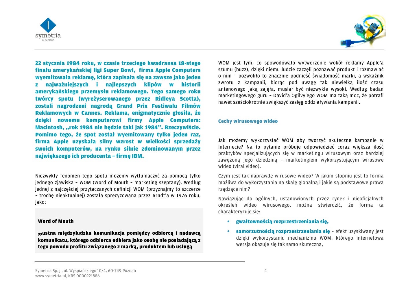 2009.03 Praktyczny emarketing Raport agencji Symetria