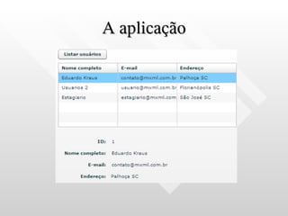 A aplicação
 