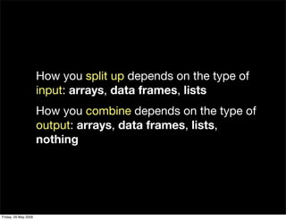 Plyr, one data analytic strategy