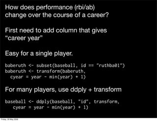Plyr, one data analytic strategy