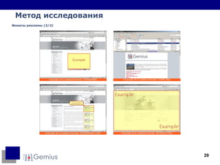 Фоматы рекламы (3/3) Метод исследования 
