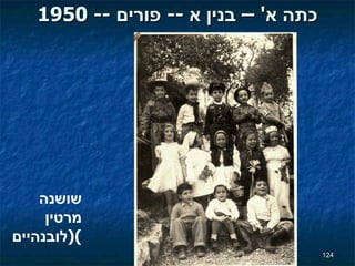 1950 --  כתה א ' –  בנין א  --  פורים שושנה מרטין  ( לובנהיים ) 