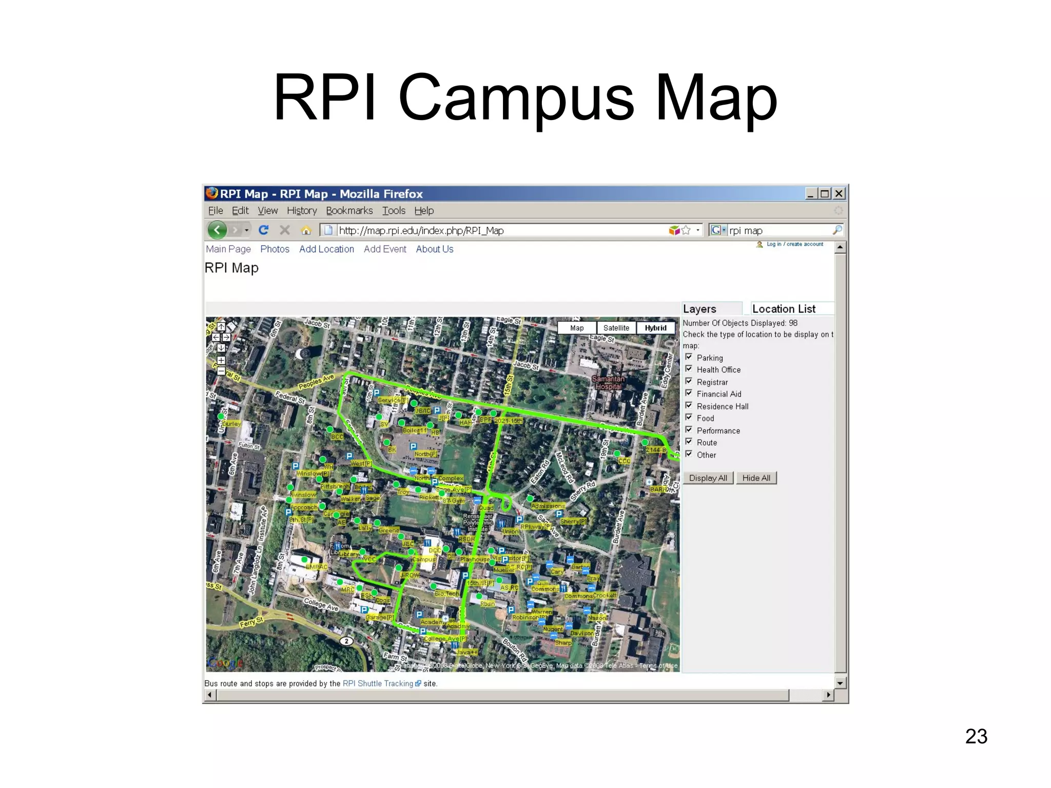 RPI Campus Map 