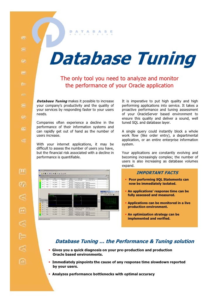 200907 Database Tuning Data Sheet