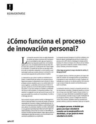Innovacion Personal, 2009, Revista Uno  Mismo