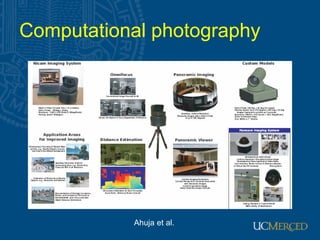 Computational photography




           Ahuja et al.
 
