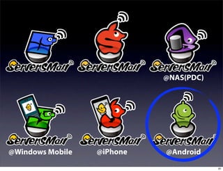for Windows
                             @NAS(PDC)




@Windows Mobile    @iPhone   @Android
                                         81
 