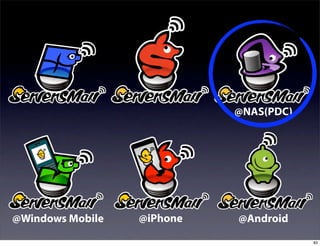 for Windows
                             @NAS(PDC)




@Windows Mobile    @iPhone   @Android
                                         83
 