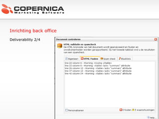 Inrichting back office Deliverability 2/4 