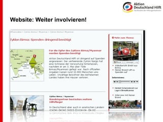 Website: Weiter involvieren!
 