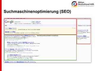 Suchmaschinenoptimierung (SEO)




              http://www.youtube.com/watch?v=hvpzt07evxo
 