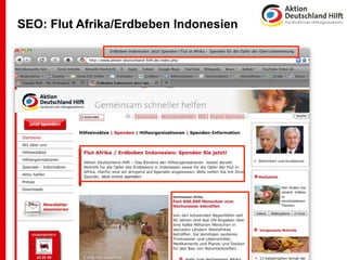 SEO: Flut Afrika/Erdbeben Indonesien
 