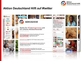 Aktion Deutschland Hilft auf #twitter
 